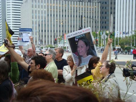 Outside Blue Cross/Blue Shield Headquarters, 300 East Randolph, Chicago, IL